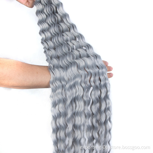Long Water Wave Crochet Hair 30Inch Soft Synthetic Braiding Hair Goddess Braids Hair Afro Kinky Ombre Blonde Curly Extensions